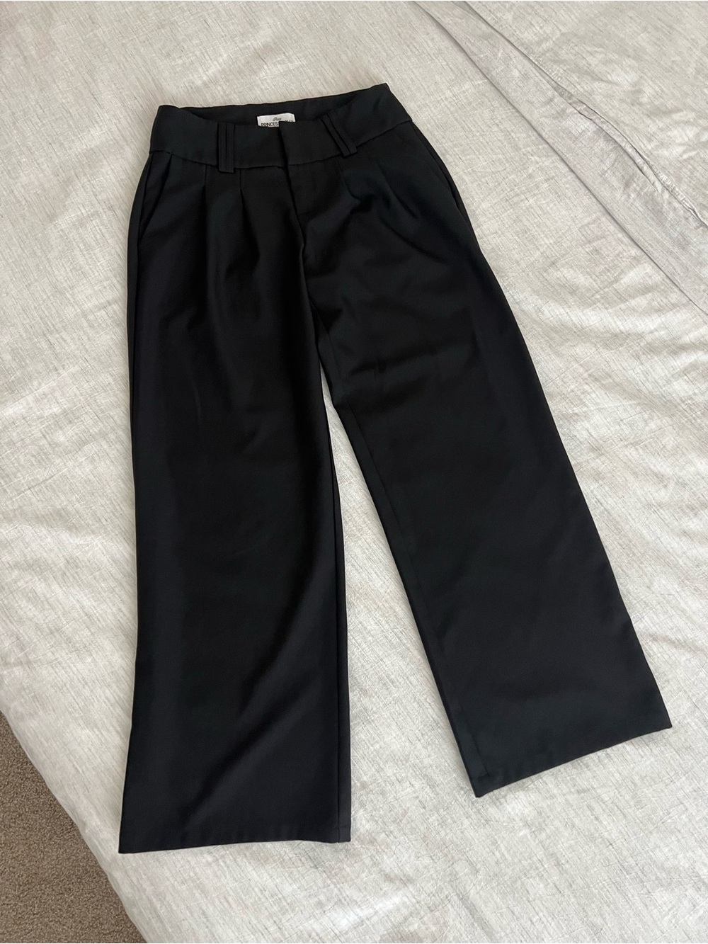 Princess Polly Black Low Rise Wide-Leg Trousers Petite
